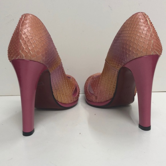 Francesco Sacco Made in Italy Pink Python Platform - Picture 4 of 5